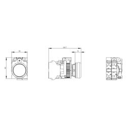 Siemens Drucktaster beleuchtet 22,3mm 24V 1 Schließer Kunststoff schwarz IP67... SIEMENS-3SU11020AB403BA0 4011209957220 (Abb. 1)