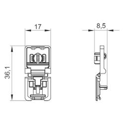Siemens Klemmenabdeckung 1-polig für Leitungsschutzschalter 5ST3800... SIEMENS-5ST3800 4001869192307 (Abb. 1)