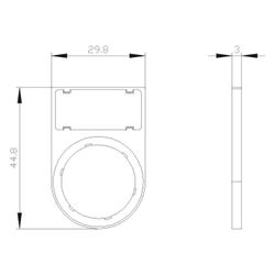 Siemens Schildträger flach abgerundet Schwarz für Schild 12,5x27mm 44,8x29,8m... SIEMENS-3SU19000AR100AA0 4011209963733 (Abb. 1)