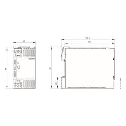 Siemens SITOP PSU100C Stromversorgung 24V 2,5A 60W geregelt Tragschienenmontage I... SIEMENS-6EP13325BA00 4025515152613 (Abb. 1)