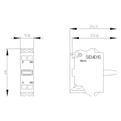 Siemens 3SU14002AA103BA0 Kontaktmodul m.1 Schaltglied 1S... SIEMENS-3SU14002AA103BA0 4011209950931 (Abb. 1)