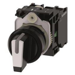 Siemens Knebelschalter 3SU11002BL601NA0 beleuchtbar 3-Stellungen 22,3mm Kunst... SIEMENS-3SU11002BL601NA0 4011209957602 (Abb. 1)