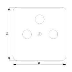 Siemens Antennen-Abdeckplatte DELTA profil 65x65mm Titanweiß für 1 Buchse 5TG1828-2... SIEMENS-5TG18282 4001869368207 (Abb. 1)