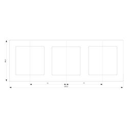Siemens DELTA line Rahmen 3fach 222x80mm Titanweiß 5TG25530... SIEMENS-5TG25530 4001869270364 (Abb. 1)