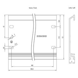 Siemens SIMATIC S7-300 Profilschiene Aluminium 482,6x122mm 6ES73901AE800AA0... SIEMENS-6ES73901AE800AA0 4025515061885 (Abb. 1)