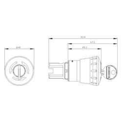 Siemens Not-Halt-Pilz 3SU1000-1HF20-0AA0 verrastend Schlüssel-Entriegelung ro... SIEMENS-3SU10001HF200AA0 4011209947009 (Abb. 1)