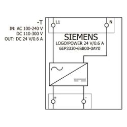 Siemens LOGO!Power Stromversorgung 24V 0,6A 14,4W IP20 90x18x53mm 6EP33306SB0... SIEMENS-6EP33306SB000AY0 4025515154877 (Abb. 1)