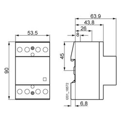 Siemens INSTA Schütz 5TT50400 4S 40A 400V 230V AC/DC 3 TE... SIEMENS-5TT50400 4001869435183 (Abb. 1)