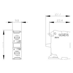 Siemens Kontaktmodul 3SU1400-1AA10-1BA0 1S Frontbefestigung Schraubanschluss ... SIEMENS-3SU14001AA101BA0 4011209937215 (Abb. 1)
