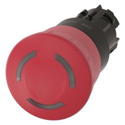 Siemens Not-Halt-Pilzdrucktaster beleuchtet Dreh-Entriegelung 40mm rot IP67/I... SIEMENS-3SU10011HB200AA0 4011209964198 (Abb. 1)
