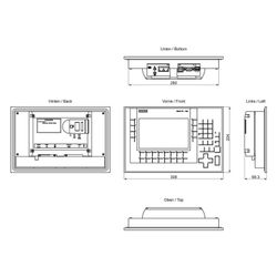 Siemens SIMATIC KP700 Comfort Panel 7" TFT 800x480 24 Funktionstasten IP65 6A... SIEMENS-6AV21241GC010AX0 4025515079057 (Abb. 1)