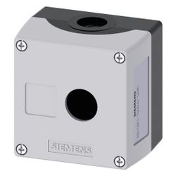 Siemens Aufbaugehäuse für Befehlsgeräte 1-fach 22,3mm Kunststoff Grau 85x85x6... SIEMENS-3SU18010AA000AB1 4011209968264 (Abb. 1)