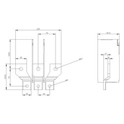 Siemens Anschlussverbreiterung frontseitig für Leistungsschalter 3VA9483-0QC00... SIEMENS-3VA94830QC00 4042949007050 (Abb. 1)