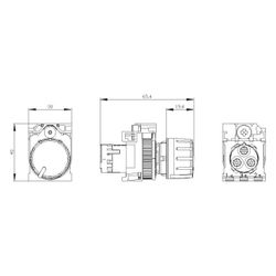 Siemens Potentiometer 1.000 Ohm 1W 22,3mm rund Schraubanschluss 3SU1200-2PQ10... SIEMENS-3SU12002PQ101AA0 4011209954014 (Abb. 1)