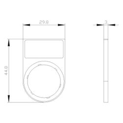 Siemens Schildträger flach abgerundet 29,8x44,8mm schwarz für Bezeichnungssch... SIEMENS-3SU19000AG100AA0 4011209959934 (Abb. 1)