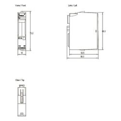 Siemens SIMATIC ET 200SP Digitales Ausgangsmodul DQ 4x24V DC/2A 15x73x58mm 6E... SIEMENS-6ES71326BD200BA0 4025515080794 (Abb. 1)
