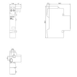 Siemens Brandschutzschalter-Block 5SM6011-2 16A 230V 1TE für LS-Schalter... SIEMENS-5SM60112 4001869525785 (Abb. 1)