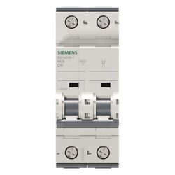 Siemens Leitungsschutzschalter 5SY42067 2-polig C 6A 10kA 400V Einbautiefe 70mm... SIEMENS-5SY42067 4001869181622 (Abb. 1)