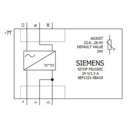 Siemens SITOP PSU100C geregelte Stromversorgung 24V 1,3A 30W 120-230VAC 6EP13315B... SIEMENS-6EP13315BA10 4025515152606 (Abb. 1)