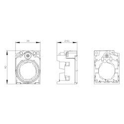 Siemens Halter für 3 Module Metall 3SU15500AA100AA0... SIEMENS-3SU15500AA100AA0 4011209947733 (Abb. 1)