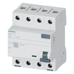 Siemens FI-Schutzschalter SENTRON 5SV3 4-polig Typ A 63A 30mA 400V DIN-Schiene 5SV3... SIEMENS-5SV33466KL 4001869430133 (Abb. 1)
