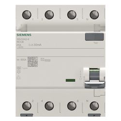 Siemens FI-Schutzschalter 5SV3 4-polig 25A 30mA Typ A 400V 4TE 5SV3342-6... SIEMENS-5SV33426 4001869427768 (Abb. 1)