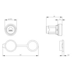 Siemens 3SU1950-0GB80-0AA0 3SU19500GB800AA0 RJ45-Anschluss 22mm... SIEMENS-3SU19500GB800AA0 4047621045771 (Abb. 1)