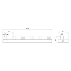 Siemens Stiftsammelschiene 10mm2 3p/N für 6x AFDD und 6x 1p FI/LS 12TE 5ST3675-0... SIEMENS-5ST3675-0 4001869566641 (Abb. 1)