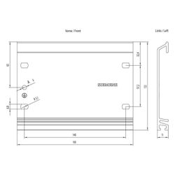 Siemens SIMATIC S7-300 Profilschiene Aluminium 160x122x2,5mm 6ES73901AB600AA0... SIEMENS-6ES73901AB600AA0 4025515061878 (Abb. 1)