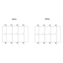 Siemens Hilfsschalterblock 3RH29111FA40 4S für Baugröße S00 bis S3 frontseitig Sc... SIEMENS-3RH29111FA40 4011209829398 (Abb. 1)