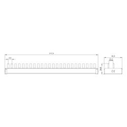 Siemens Stiftsammelschiene 10mm2 1p/N für 12x AFDD-LS 12TE 218mm 5ST3674-0... SIEMENS-5ST36740 4001869566603 (Abb. 1)