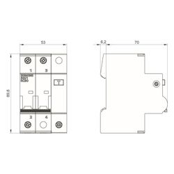 Siemens FI-Leitungsschutzeinrichtung 5SU1324-7FA16 Typ A 16A 30mA 2-polig C-Chara... SIEMENS-5SU13247FA16 4001869305912 (Abb. 1)
