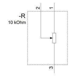 Siemens Potentiometer 22,3mm 10k Ohm 1W Schraubanschluss 280 Grad 3SU12002PS1... SIEMENS-3SU12002PS101AA0 4011209954045 (Abb. 1)