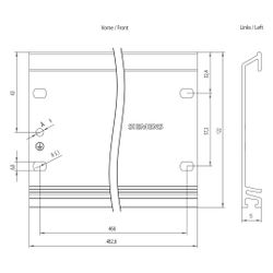 Siemens SIMATIC S7-300 Profilschiene Aluminium 482,6x122mm 6ES73901AE800AA0... SIEMENS-6ES73901AE800AA0 4025515061885 (Abb. 1)
