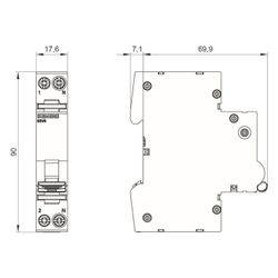 Siemens Brandschutzschalter AFDD+LS B16 2pol 230V 1TE 6kA 5SV6016-6KK16... SIEMENS-5SV60166KK16 4001869564999 (Abb. 1)