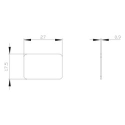 Siemens Bezeichnungsschild 17,5x27mm Schwarz ohne Aufschrift 3SU19000AD160AA0... SIEMENS-3SU19000AD160AA0 4011209971196 (Abb. 1)
