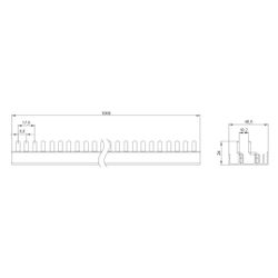 Siemens Stiftsammelschiene 10mm2 1p/N 1.000mm für AFDD-LS 5ST3774-0... SIEMENS-5ST3774-0 4001869566610 (Abb. 1)