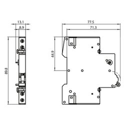 Siemens Hilfsstromschalter 5ST3011 2S 400V 0,5 TE für Leitungsschutzschalter... SIEMENS-5ST3011 4001869187419 (Abb. 1)