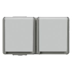 Siemens DELTA Flächenprogramm 2fach Schutzkontaktsteckdose mit Klappdeckel IP44 16A 25... SIEMENS-5UB4722 4001869052052 (Abb. 1)