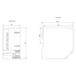 Siemens SITOP PSU100S Stromversorgung 24V 10A 288W 125x70x120mm IP20 Schraubansch... SIEMENS-6EP13342BA20 4025515153498 (Abb. 1)