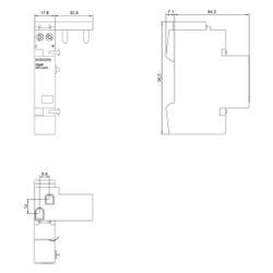 Siemens Brandschutzschalter-Block 16A 230V 1TE IP20 für LS und FI/LS-Schalter 5SM6021... SIEMENS-5SM60212 4001869525792 (Abb. 1)