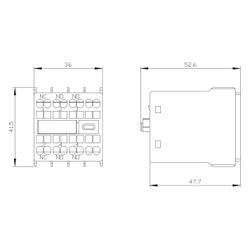 Siemens Hilfsschalterblock 2 Schließer 1 Öffner Federzuganschluss für S00/S0 3RH2... SIEMENS-3RH29112HA21 4011209829619 (Abb. 1)
