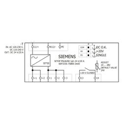 Siemens SITOP PSU6200 Netzgerät 24V 20A 480W 70x135x155mm IP20 6EP3336-7SB00-... SIEMENS-6EP33367SB003AX0 4025515155218 (Abb. 1)