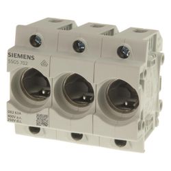 Siemens Neozed Sicherungssockel D02 3-polig 63A 400V Kunststoff DIN-Schiene mit Abdeck... SIEMENS-5SG5702 4001869503066 (Abb. 1)