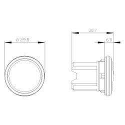 Siemens Blindverschluss für freie runde Befehlsstellen Kunststoff schwarz 22m... SIEMENS-3SU19000FA100AA0 4011209963801 (Abb. 1)