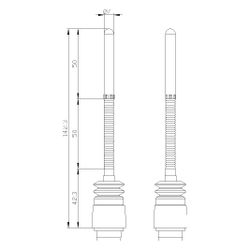 Siemens Antriebskopf 3SE50000AR01 Federstab 142,5mm mit Kunststoffstößel für 3SE5... SIEMENS-3SE50000AR01 4011209696044 (Abb. 1)
