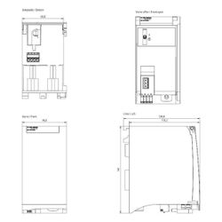 Siemens SIMATIC PM 1507 Stromversorgung 24V 8A 192W IP20 75x147x129mm 6EP13334BA0... SIEMENS-6EP13334BA00 4025515152712 (Abb. 1)