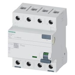 Siemens FI-Schutzschalter 5SV3 63A 300mA Typ A 4-polig 4TE 400V mit Verriegelungsvorr... SIEMENS-5SV36466 4001869427867 (Abb. 1)