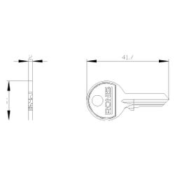 Siemens SIRIUS ACT Schlüssel für Schlüsselschalter RONIS SB30 3SU1950-0FB80-0... SIEMENS-3SU19500FB800AA0 4011209965386 (Abb. 1)