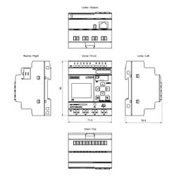Siemens LOGO! 230RCE Logikmodul mit Display 8 digitale Eingänge 4 Relaisausgä... SIEMENS-6ED10521FB080BA2 4034106034436 (Abb. 1)